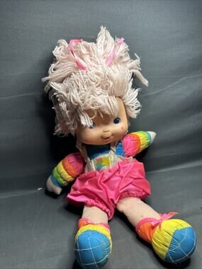 Rainbow Brite Hallmark TICKLED PINK Vintage Plush Toy Doll 1983 A Little Dirty